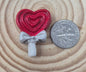 Handmade Lollipop Magnet Sets. Buy all in same color or all 3. Heart and Round Shaped Polymer Clay. Handmade.