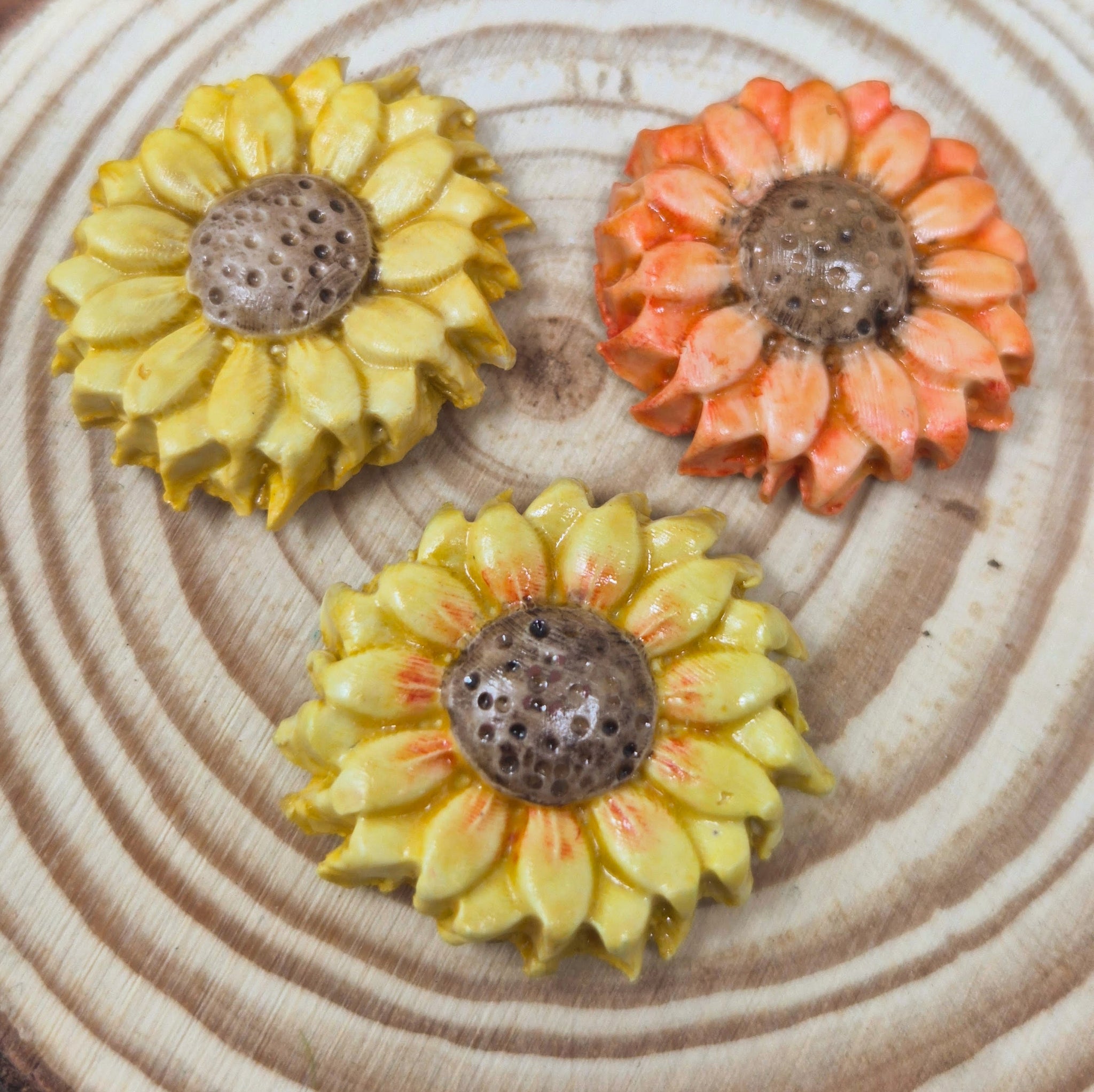 Handmade Sunflower Magnet Set.