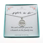 Sister to Be Tree of Life Necklace in Gold Toned Stainless Steel