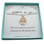 Sister to Be Tree of Life Necklace in Gold Toned Stainless Steel
