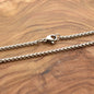 Men’s Silver Stainless Steel Rounded Box Chain. Men’s Jewelry