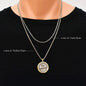 Be Still Medal Necklace in Stainless Steel. St Christopher Medal. Men's Jewelry