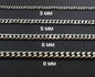Men's Silver Stainless Steel Curb Chain Necklace. Waterproof. Gift for Teen Boy