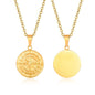 Men’s Compass Necklace in Stainless Steel. Men's Jewelry. Gold Stainless Steel