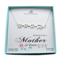 Mom and Three Baby Elephants Necklace in Sterling Silver