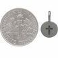 Disc Cross Necklace in Sterling Silver. First Communion. Baptism. Confirmation Girl Gift