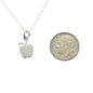 Teacher Apple Necklace in Sterling Silver