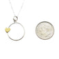 Daughter in Law Circle and Heart Necklace in Sterling Silver and Bronze - Buy with Prime