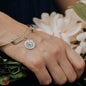 Mother and Daughter Dandelion Bangle Bracelet Set in Sterling Silver and Stainless Steel
