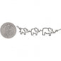 Mom and Two Baby Elephants Necklace in Sterling Silver